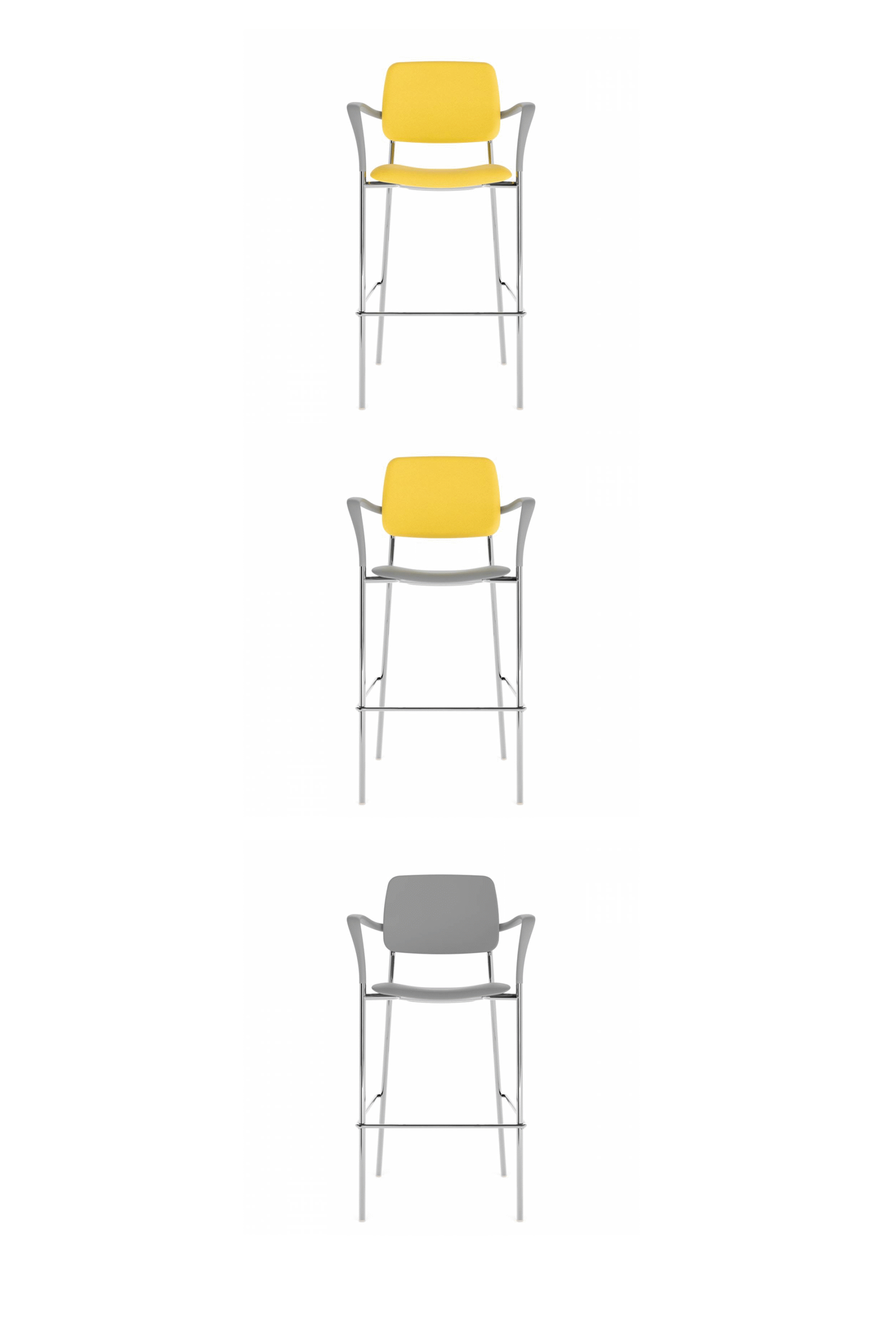 Bar stools with arms for guest rooms