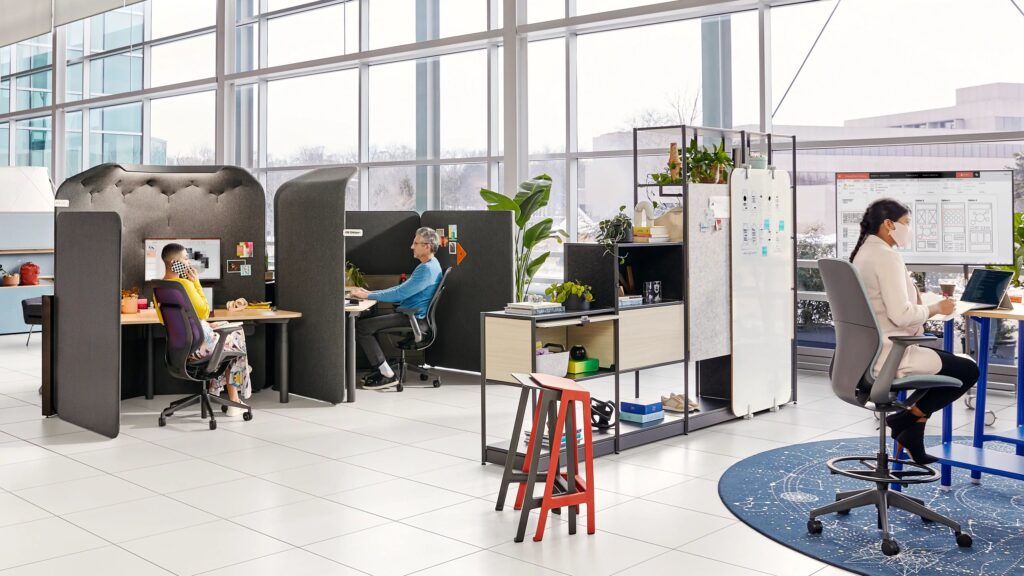 beautiful example of a Toronto hybrid office furniture designed by The Office Shop 