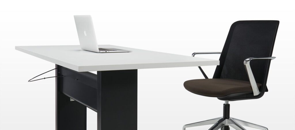 beautiful example of a height adjustable table, part of ergonomic office furniture solutions toronto