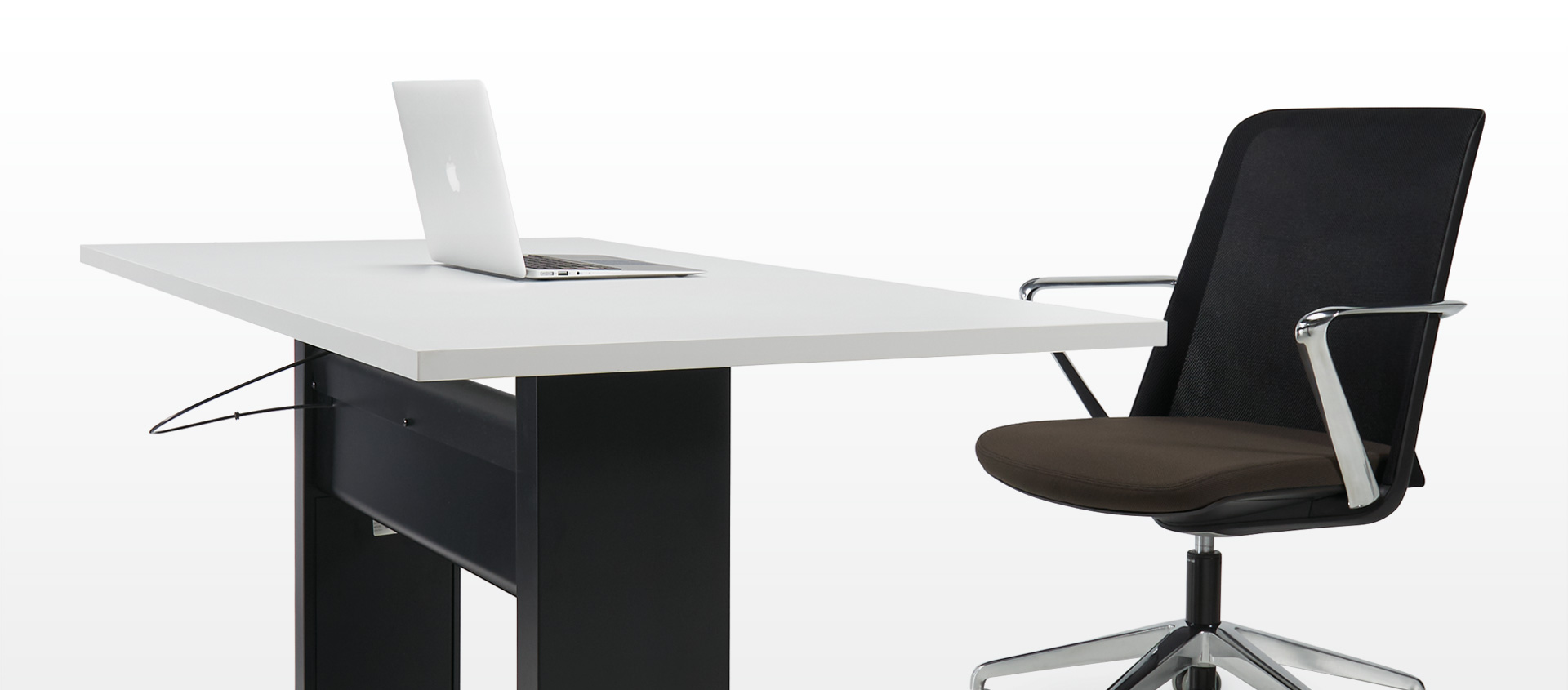 beautiful example of a height adjustable table, part of ergonomic office furniture solutions toronto