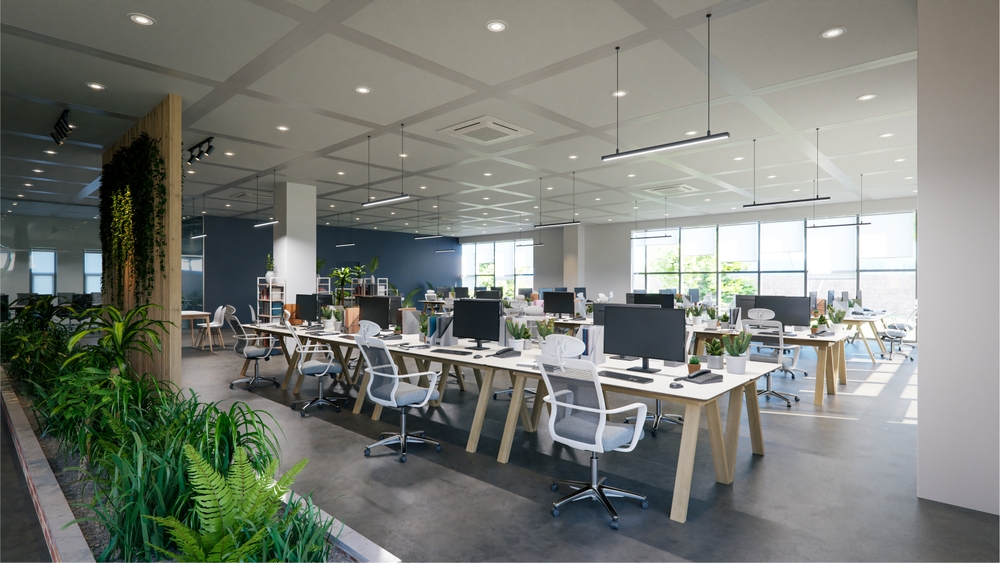 Professional office environment with stylish desks, seating, and storage from the best b2b retailer for affordable office furniture.