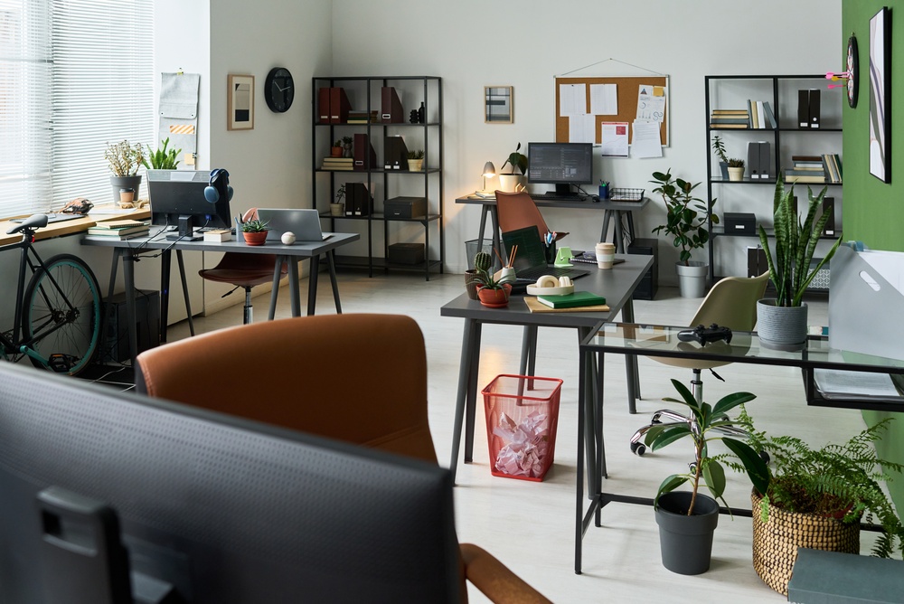 Modern business workspace furnished with high quality commercial office furniture to support collaboration, organization, and employee wellbeing.