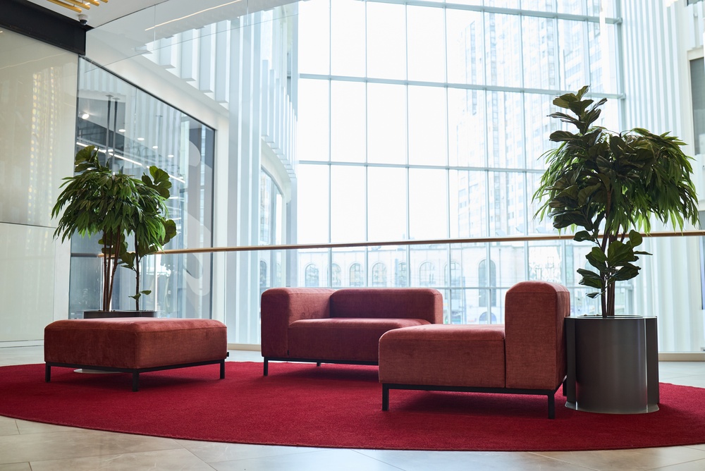 Office lounge furniture in an executive breakout space