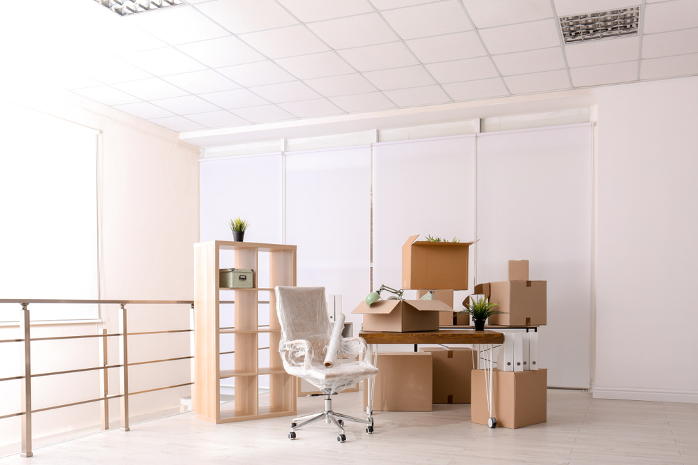 Empty office suite ready for furniture layout planning as part of an office relocation checklist